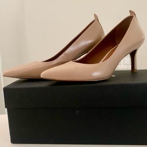 COACH Waverly 65 BEECHWOOD (Nude) Leather PUMPS Size 7B